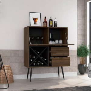Thistle Bar Two Drawers, Four Double Racks, Single Cabinet