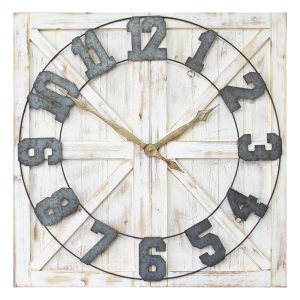 Stratton Home Decor Rustic Farmhouse Wall Clock